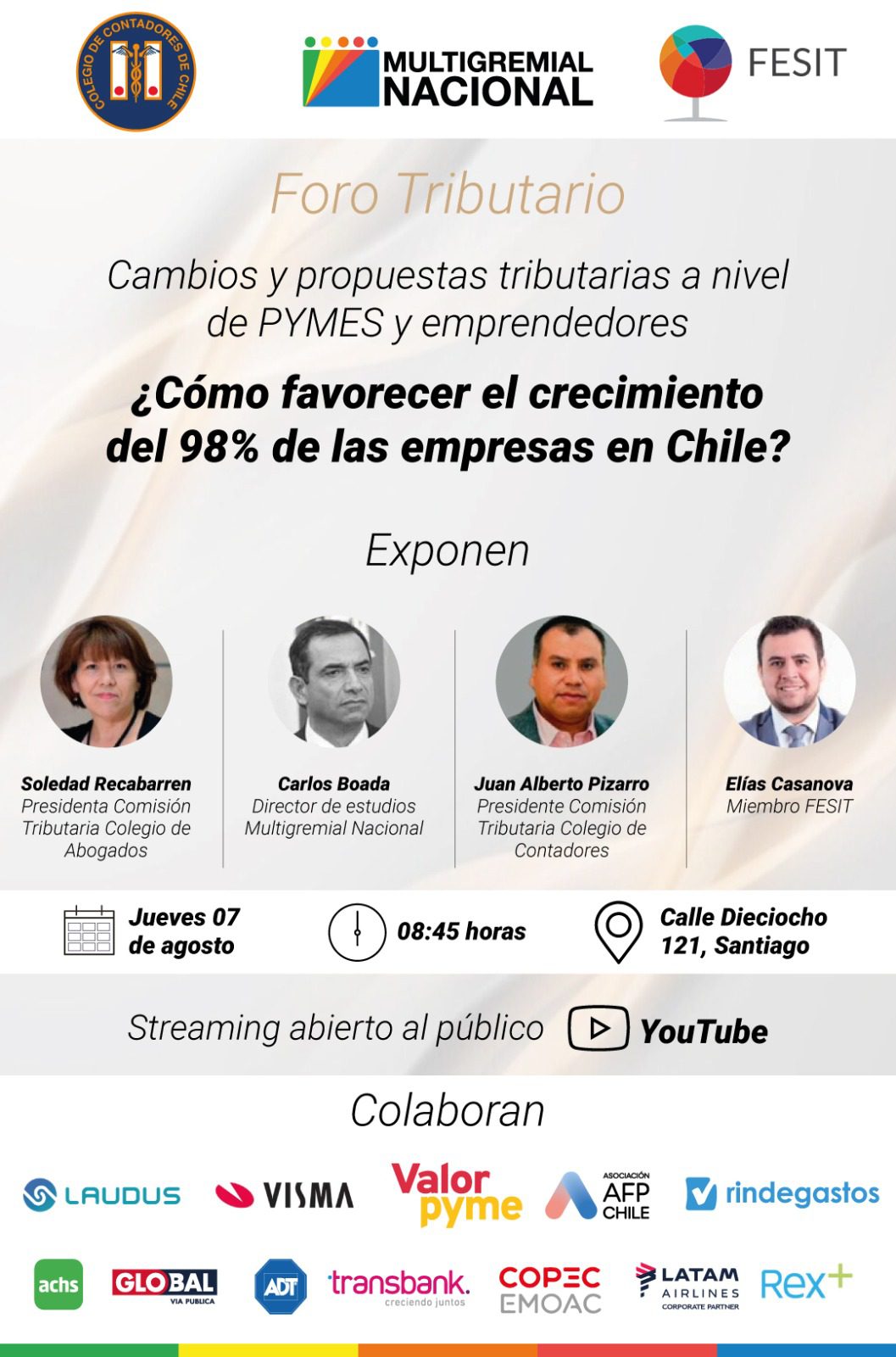 Foro Tributario  ¿Cómo favorecer el crecimiento del 98% de las emprensas en Chile?
